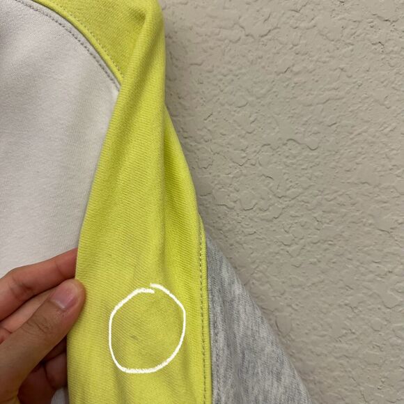 FREE PEOPLE Split Second Sweatshirt Colorblock 1/2 Zip Pullover Cropped - Picture 8 of 12